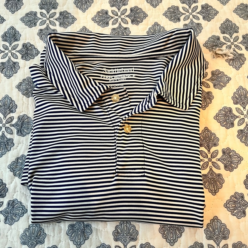 Saddlebred Men’s Striped Polo Shirt